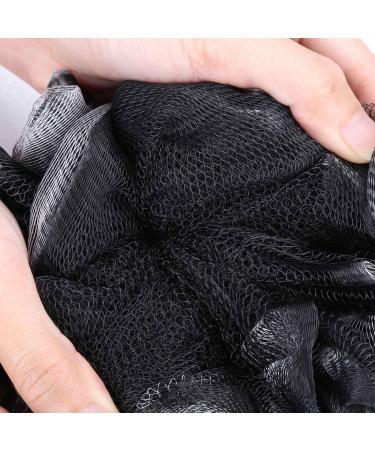 Tbestmax 75g XL Black Loofah Sponge Set for Exfoliating & Soft Shower Puff - 4 Pack - Buy Online on SooperMarket.com