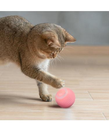 2PCs Power Ball 2.0 Cat Toy - Interactive Pink Rotating Cat Ball for Engaging Play | Aiveys Gertar 360 Intelligent Cat Toy - Buy Online on SooperMarket.com