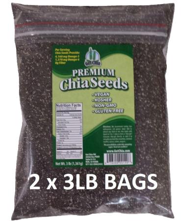 Get Chia Brand Chia Seed | Triple Cleaned | Cold Stored | Lab Tested | Pesticide Free I Non GMO | 6 LB
