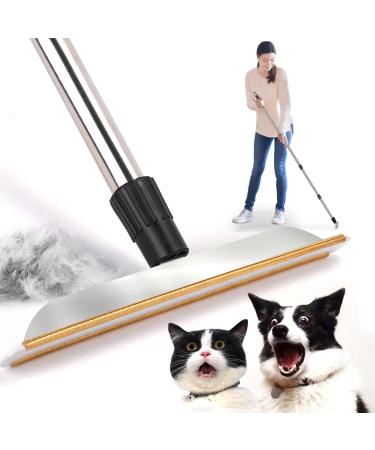 Pet Hair Remover Carpet Rake Lint Remover Dogs Cats Hair Removal Brush Carpet Cleaner with Adjustable Long Handle Lint Scraper for Carpet Furniture Stairs Black