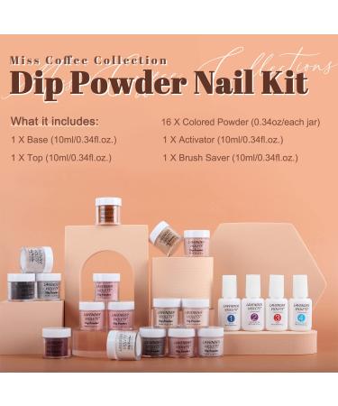 Buy Lavender Violets Dip Powder System - 20 PCs French Nail Starter Kit with Base & Top Coat for Perfect Manicure | Acrylic Powder Color for Nail Art - Buy Online on SooperMarket.com