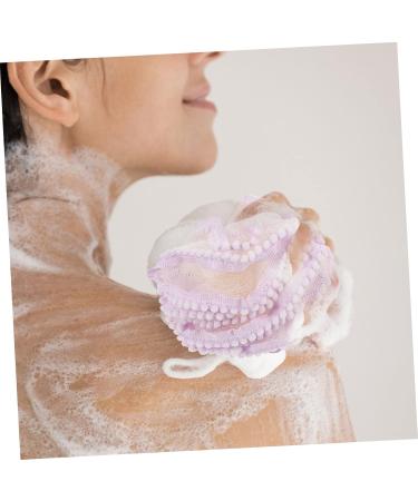 2pcs Flower Bath Ball & Loofah Set - Exfoliating Scrubber for Rich Foaming Bath | Travel-Friendly Body Cleanser - Buy Online on SooperMarket.com
