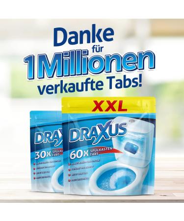 Draxus 30x Cistern Tabs - Water Box Cubes for Toilet Freshness & Cleanliness | Blue Dye Storage Pack - International Shipping Available - Buy Online on SooperMarket.com