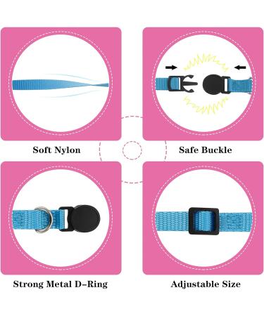 Heyu-Lotus 12 Pack Puppy Collars Adjustable Puppy Whelping Collars Soft Nylon Puppy ID Litter Collars with Quick Release Buckle for Small Dogs and Cats 19-32cm - Buy Online on SooperMarket.com