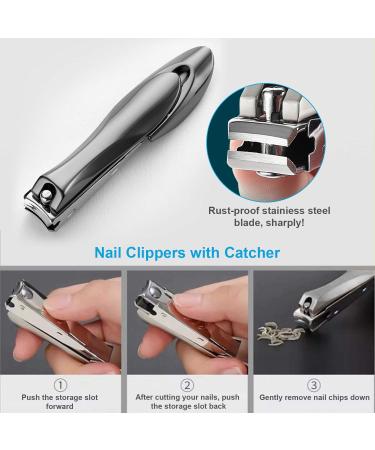 Seniors Thick Toenail Clippers for Ingrown Nails - Surgical Grade Stainless Steel Trimmer Nipper - Red - Buy Online on SooperMarket.com