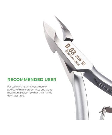 NGHIA Cuticle Nipper D-03 | Stainless Steel Durable & Sharp | Ergonomic Design | Salon & Home Use | Grey Plated - Buy Online on SooperMarket.com