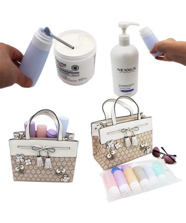 10-Pack Travel Bottles Set - 3oz Leakproof Silicone Containers | TSA Approved Toiletry Bottles for Shampoo, Lotion, Soap - Multicolor - Buy Online on SooperMarket.com