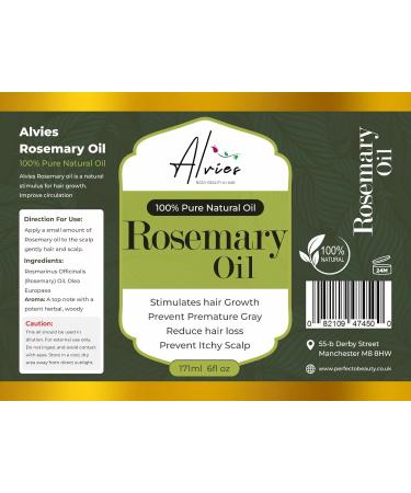 Rosemary Oil 170ml - Handcraft 100% Pure and Natural Rosemary Essential Oil Undiluted Rosemary Oil for Hair Skin and Nails - Cleansing Enhanced Shine and Dry Scalp Treatment - Buy Online on SooperMarket.com