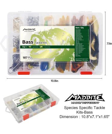 MadBite 181/196/214pcs Terminal Tackle Kits - Fresh and Saltwater Fishing Gear, Lures, and Accessories with Tackle Box - Bass/Panfish/Trout Fishing Kits - Buy Online on SooperMarket.com