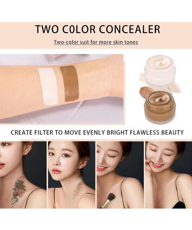 FREEORR 2 Colors Tattoo Cover Up Concealer Set | Waterproof & Long Lasting | Full Coverage Makeup for Scar, Birthmark, & Tattoo | Coloring Tools Included - Buy Online on SooperMarket.com