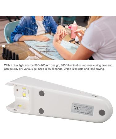 Small Nail Lamp 8W Portable 365+405nm Handheld Nail Lamp for Home Single Nail Care (White) - Buy Online on SooperMarket.com