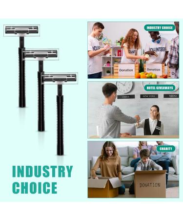 50 Pack Twin Blade Disposable Razors for Men & Women - Stainless Steel Travel Shaving Razors with Safety Cap for Sensitive Skin - Buy Online on SooperMarket.com