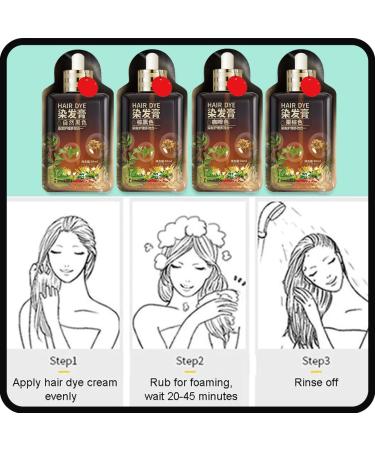 Eqtinfloato Plant Extract Hair Tinting Cream - Non-Damaging Korean Bubble Dye Shampoo - 30ml x 10 Packs (Coffee) - Shop Internationally - Buy Online on SooperMarket.com
