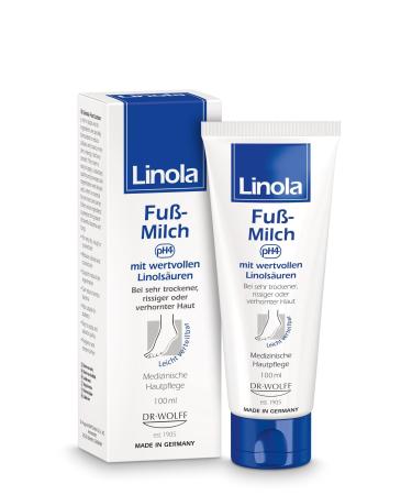 Linola Foot Milk 1 x 100 ml - for very dry cracked or calloused skin on the feet