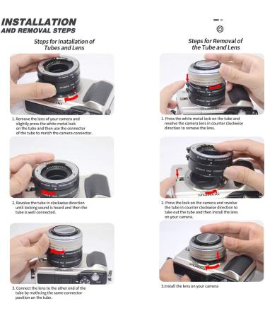 Mcoplus NEX-M Metal Auto Focus Macro Extension Tube Set for Sony Mirrorless E-Mount FE-Mount Cameras (10mm+16mm+21mm) - Buy Online on SooperMarket.com