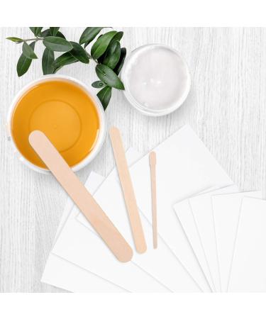 Whaline 650 Waxing Sticks and Strips Kit for Hair Removal - Includes 350 Wooden Wax Applicators and 300 Non-Woven Strips - Body, Facial, Eyebrow - Buy Online on SooperMarket.com