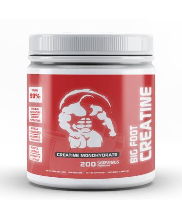 Predator Labs Big Foot Creatine 1000g 200 servings of our 99% pure monohydrate creatine double filtered for optimal absorption and unprecedented results supplement for muscle growth increased strength better energy production and improved athletic perform