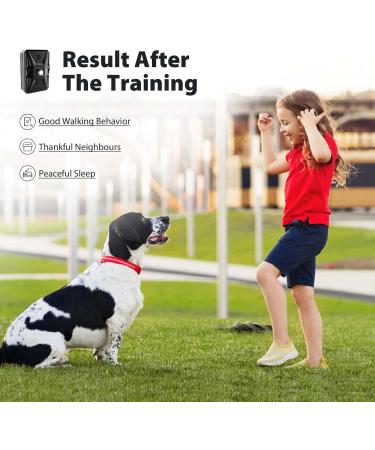 Queenmew Anti Bell Device for Dogs - 3 Modes Ultrasound Bark Control 33ft Range IPX4 Waterproof - Effective Training for Large & Small Dogs Indoors & Outdoors - Buy Online on SooperMarket.com