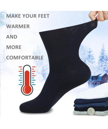 Thickened Bamboo Diabetic Socks for Men & Women - Non-Binding Extreme Wide Design - Medium Black - Buy Online on SooperMarket.com