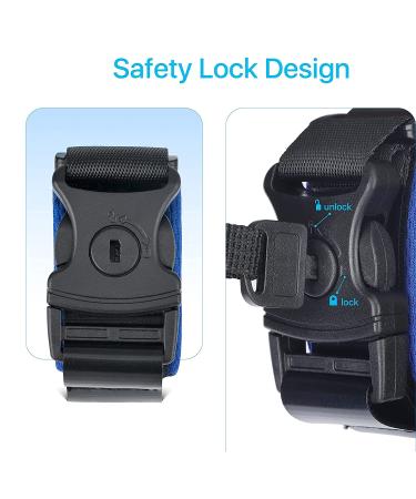 Roeoi Anti Lost Wrist Link Safety Wrist Link with Key Lock for Toddlers  Babies & Kids  Safety Harnesses & Leashes (Blue / 1.5m) 59 Inch (Pack of 1) Blue - Buy Online on SooperMarket.com