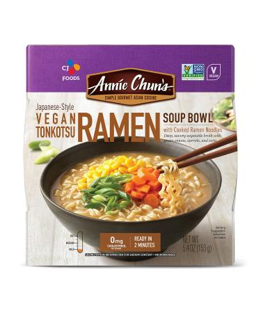 Annie Chun's Japanese-Style Vegan Tonkotsu Ramen Soup Bowl Non-GMO 5.4 Ounce (Pack of 6)