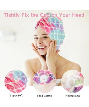 Cerulentree Hair Drying Cloth Wrap - 2 Packs Super Absorbent Hair Turban Towel for Women - Fast Drying Head Wrap for Smooth & Curly Hair - Buy Online on SooperMarket.com