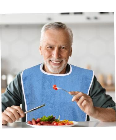 Bibs for Adults Adult Bibs for Eating 5PCS Absorbent Large Adult Bibs for Elderly Women Men Terry Cloth Bibs with Loop Closure Clothing Protectors - Buy Online on SooperMarket.com