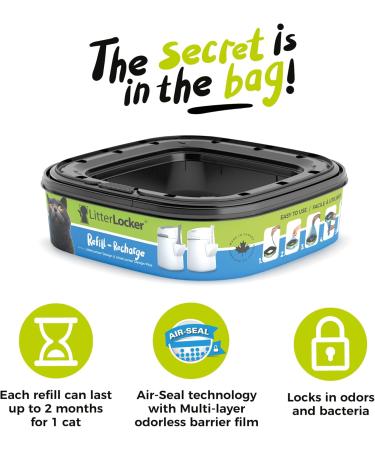 LitterLocker Cat Litter Disposal System + LitterLocker Design and Design Plus Refill Locker (Blue) Litter Disposal System + Refill Locker Blue - Buy Online on SooperMarket.com
