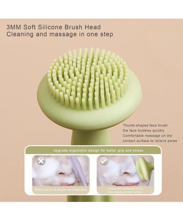 Virtcooy Silicone Face Brush | Mud Film Applicator Brush Reusable Double Head Silicone Face Washing Scrubber - Buy Online on SooperMarket.com