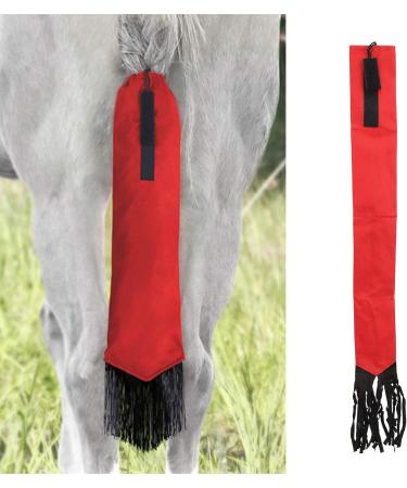 Tail Bag with Fringe Horse Tail Protector Guard Nonwoven Fabric Waterproof Breathable Horse Tail Bag (Red) - Buy Online on SooperMarket.com