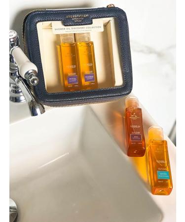 Aromatherapy Associates Mini Shower Oil Travel Collection - 4 Premium Oils (50ml each) - Revive, De-Stress Muscle, Rose Blends - Travel Case - 1 count - Buy Online on SooperMarket.com
