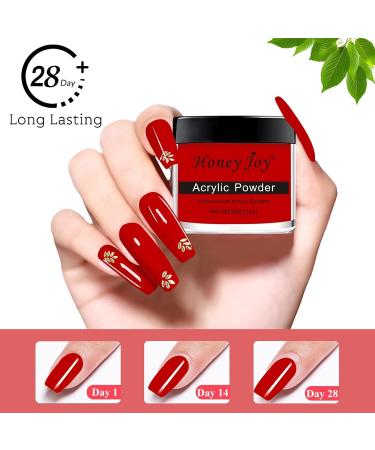 28g/box Professional Acrylic Nail French Manicure Powder Set - White, Clear, Red, Nude | HJ-NAP017 (No.7) - Buy Online on SooperMarket.com