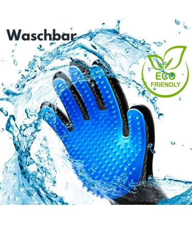 Boumour Fur Care Grooming Glove Set - Animal Hair Remover Brush for Dogs & Cats | Blue 2 Gloves Pet Fur Care - Buy Online on SooperMarket.com