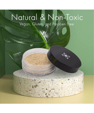 Emani Vegan Cosmetics Mineral Crushed Powder Foundation - Full Coverage HD Finish, Pore Minimizing, Organic & Vegan, Gluten/Cruelty Free, Buildable Coverage Sand (Medium) - Buy Online on SooperMarket.com