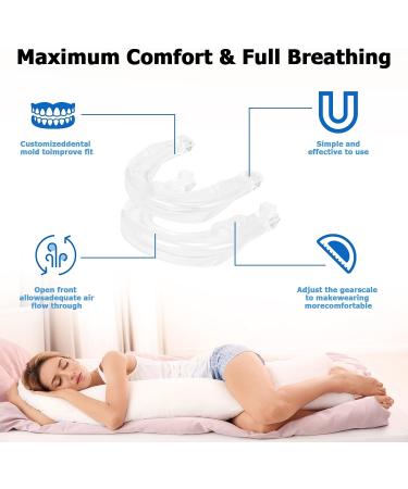 Original Anti-Snoring Mouthpiece - Stop Snoring with Comfort and Adjustable Fit - White - Buy Online on SooperMarket.com