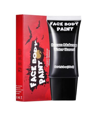CCbeauty Black Face Paint - Professional Cream Makeup Kit for Halloween Cosplay & SFX - Water-Based Full Coverage for Clowns Jokers Zombies & More - Buy Online on SooperMarket.com
