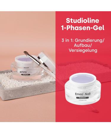 Emmi Nail Studioline 1-Phase Gel - LED UV All-in-One Vegan Gel (30ml) | Primer Structure & Sealing | Self-Smoothing Medium Viscosity - Buy Online on SooperMarket.com