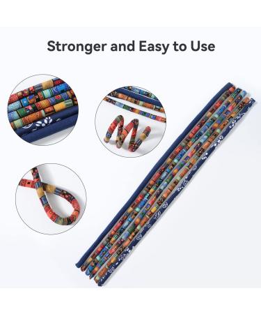 Spiral Lock Hair Tie Dreadlock Accessory | Bendable Hair Ties for Women and Men | 25 Inch Colorful Curly Hair Holder | Storage Bags Included (Blue) - Buy Online on SooperMarket.com