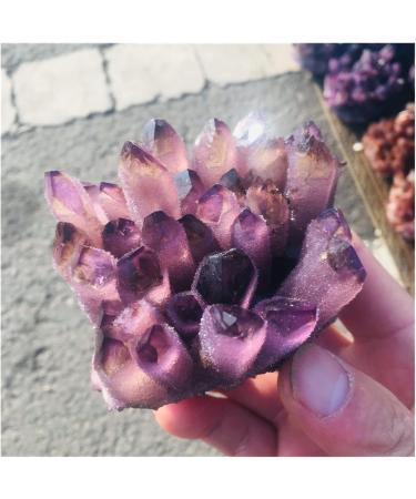 Natural Crystal Cluster Amethyst Specimen Purple Reiki Stone Raw Crystal Home Decor Decoration Gift 300-400g - Buy Online on SooperMarket.com
