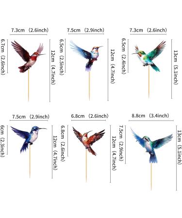Cyodoos 24pcs Hummingbird Cupcake Topper Green Flying Bird Nature Theme Decor Supplies Baby Shower Boys Girls Happy Birthday Party Decorations Supplies - Buy Online on SooperMarket.com