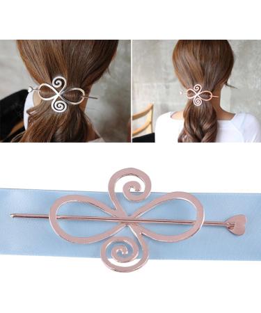 Women Knotted Flower Hairpin Barrette Hair Clip Ponytail Hair Holder - Buy Online on SooperMarket.com