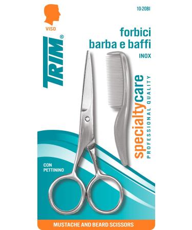 Trim Specialtycare Mustache/Beard 00717 Scissors and Comb, 1 St