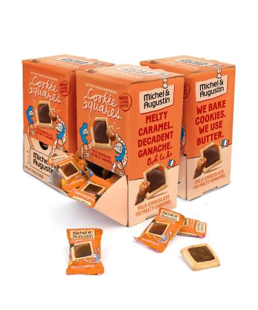 Michel et Augustin Gourmet Butter Cookie Squares | Milk Chocolate & Melty Caramel Butter Cookies | Individually Wrapped European Cookies | 3 Changemaker Boxes | 40 French Shortbread Bulk Cookies per Box | Kosher 120 Count …