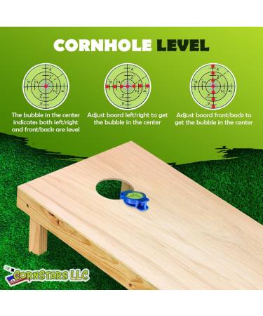 CornStars Cornhole Level - Instant & Accurate Measurements for All Boards & Sets - Improve Your Outdoor Game - Throw Bags Straight - Indoor/Outdoor Blue - Buy Online on SooperMarket.com