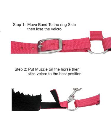YOU Muzzle for Horses - Pink Cob Muzzle for Pasture Safety | International Shipping Available - Buy Online on SooperMarket.com