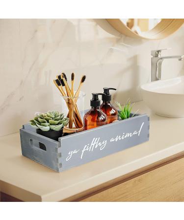 TJ.MOREE Farmhouse Gray Toilet Paper Storage Basket - Bathroom Decor Organizer - Buy Online on SooperMarket.com