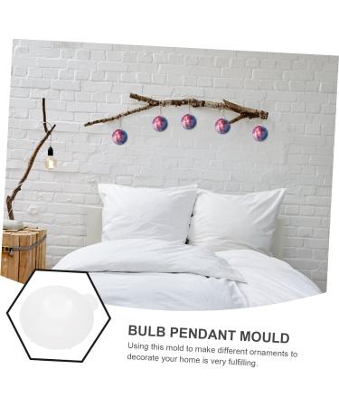 STOBOK 2 Pcs Epoxy Mold Decor Light Bulb Jewelry Holder Molds Elliptical Bulb Pendant Soap Box Household Whitex2pcs 8.5X8cmx2pcs - Buy Online on SooperMarket.com