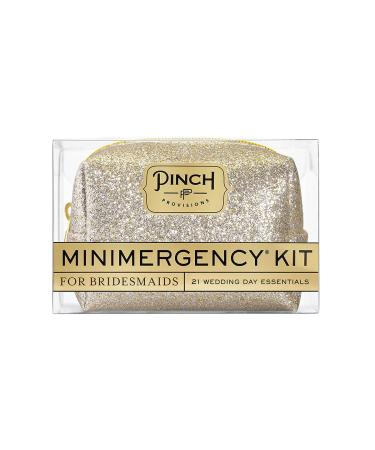 Pinch Provisions Minimergency Kit for Bridesmaids  Includes 21 Emergency Wedding Day Must-Have Essentials  Perfect Bridal Shower and Bridesmaids Proposal Gift - Champagne Glitter Bridesmaid Champagne Glitter