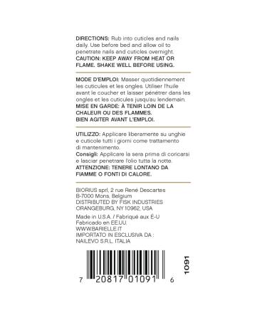Barielle Intensive Nail Renewal Oil 0.5oz - Nail Repair Treatment - Buy Online on SooperMarket.com