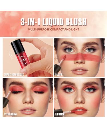 3 Colors Lip Stain Tint Set - Hydrating Mini Liquid Lipsticks & Cheek Tints - Long-Lasting Korean Lip Gloss - High Pigment & Waterproof Formula - Buy Online on SooperMarket.com